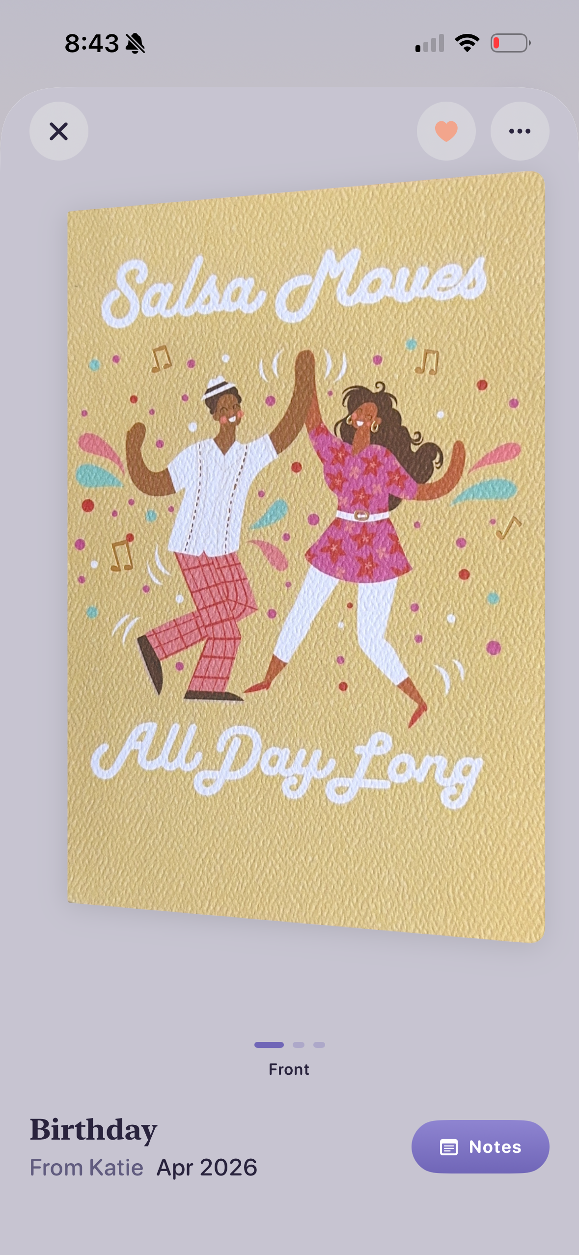 Keepi Cards - Card detail view